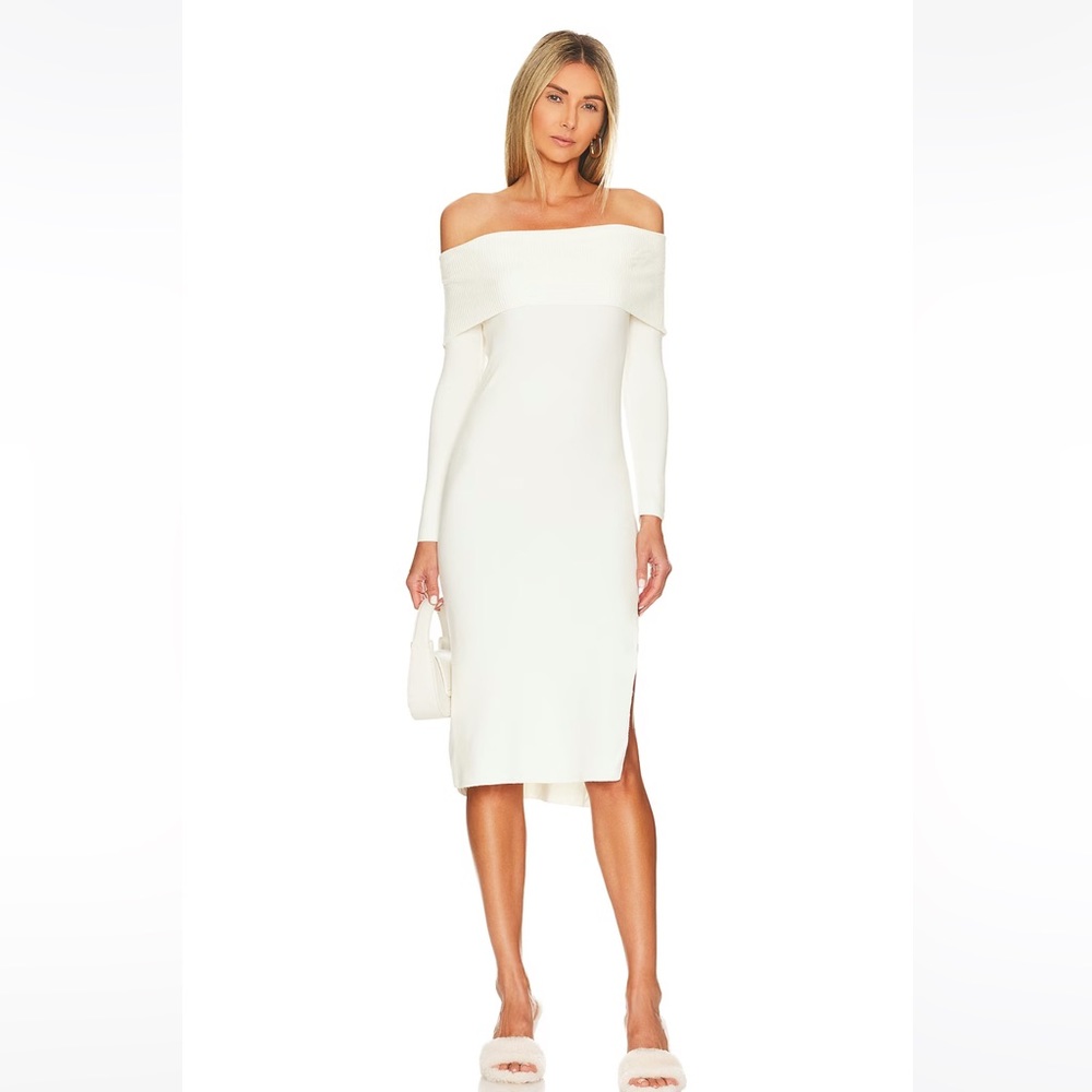 Steve Madden Francesca Midi Dress in Pristine Ivory - Revolve